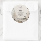  mijlpaal Kaarten Ronde Sticker (Tas)