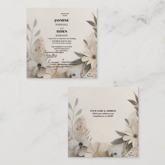  mijlpaal Kaarten Vierkante Visitekaartje (Voorkant / Achterkant)