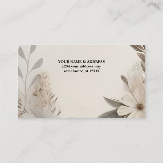  mijlpaal Kaarten Visitekaartje (Achterkant)