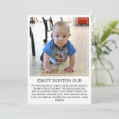 Mijlpaal Keepomwille Kaart: Acht maanden oud Aankondiging (Staand voorkant)