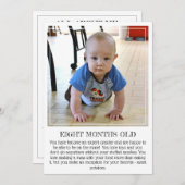 Mijlpaal Keepomwille Kaart: Acht maanden oud Aankondiging (Voorkant / Achterkant)