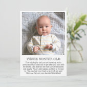 Mijlpaal Keepomwille Kaart: Drie maanden oud Aankondiging (Staand voorkant)