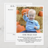 Mijlpaal Keepomwille Kaart: Een jaar oud Aankondiging (Voorkant / Achterkant)