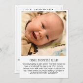 Mijlpaal Keepomwille Kaart: Een maand oud Aankondiging (Voorkant / Achterkant)