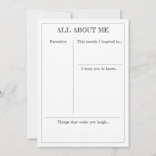 Mijlpaal Keepomwille Kaart: Negen maanden oud Aankondiging (Achterkant)