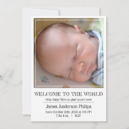 Mijlpaal Keepomwille Kaart: Newborn Welcome Aankondiging