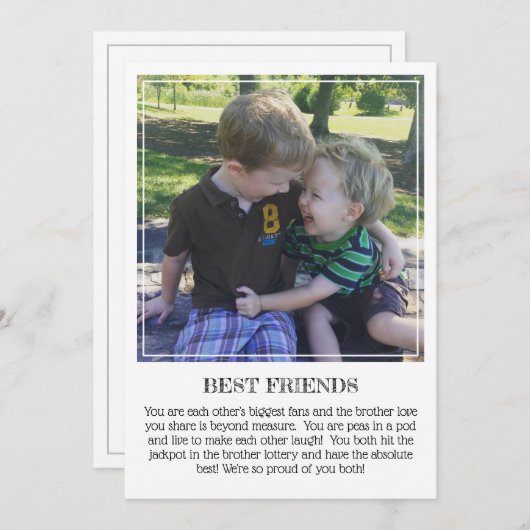 Mijlpaal Keepomwille Kaart: Siblings Best Friends Aankondiging (Voorkant / Achterkant)