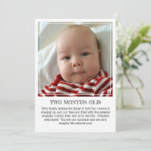 Mijlpaal Keepomwille Kaart: Twee maanden oud Aankondiging (Staand voorkant)