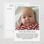 Mijlpaal Keepomwille Kaart: Twee maanden oud Aankondiging (Voorkant / Achterkant)