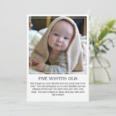 Mijlpaal Keepomwille Kaart: Vijf maanden oud Aankondiging (Staand voorkant)