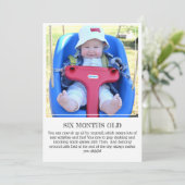 Mijlpaal Keepomwille Kaart: Zes maanden oud Aankondiging (Staand voorkant)