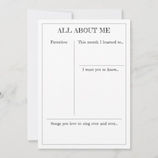 Mijlpaal Keepomwille Kaart: Zeven maanden oud Aankondiging (Achterkant)