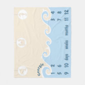 Mijlpaal Ocean Mobile Baby Fleece Deken (Voorkant)
