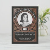 Mijlpaal op zaterdag Uitnodigingen Foto Roos Foil (Staand voorkant)