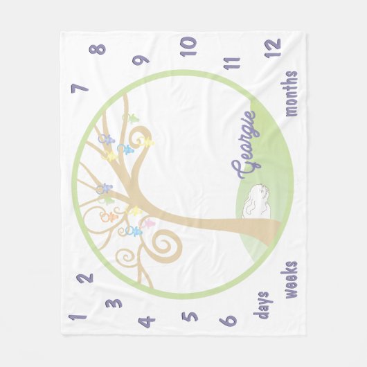 Mijlpaal Paci Time Baby Fleece Deken (Voorkant)