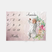 Mijlpaal  Roos Goud Vervaagd Baby Keepsake Fleece Deken