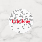 Mijlpaal Tafelconfetti - Zilver en Rood Fantastisc Confetti (Kleine voorkant)