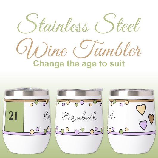 Mijlpaal verjaardag 21ste naam paarse groen