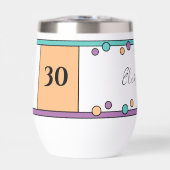 Mijlpaal verjaardag 30e naam sinaasappel groen (Voorkant)