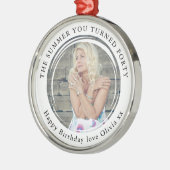 Mijlpaal Verjaardag 40e Foto Keepsake Metalen Ornament (Links)