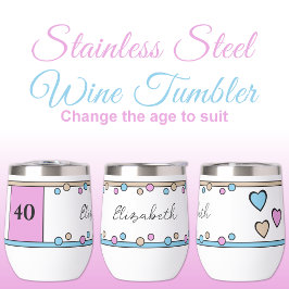 Mijlpaal verjaardag 40e naam blauw beige