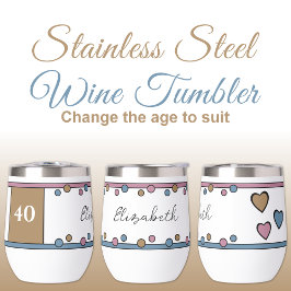 Mijlpaal verjaardag 40e naam bruin blauw