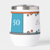 Mijlpaal verjaardag 50e naam blauw sinaasappel (Voorkant)