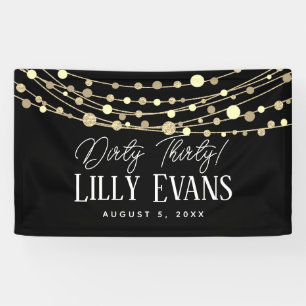 Mijlpaal verjaardag banner aanpassen, vuile dertig