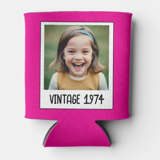 mijlpaal Verjaardag Foto Keepsake Blikjeskoeler (Voorkant)