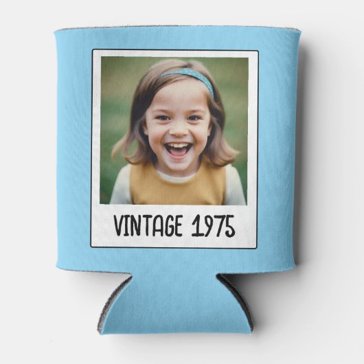 mijlpaal Verjaardag Foto Keepsake Blikjeskoeler (Voorkant)