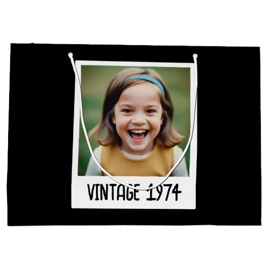  mijlpaal Verjaardag Foto Keepsake Groot Cadeauzakje (Achterkant)