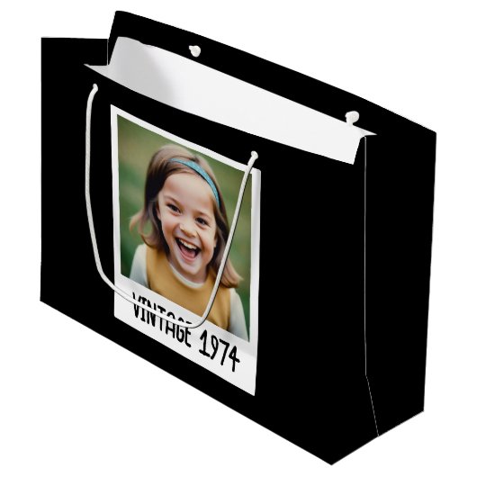  mijlpaal Verjaardag Foto Keepsake Groot Cadeauzakje (Voorkant Gekanteld)