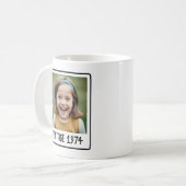  mijlpaal Verjaardag Foto Keepsake Koffiemok (Voorkant links)
