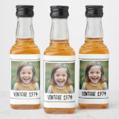  mijlpaal Verjaardag Foto Keepsake Likeurfles Etiket (Flessen)