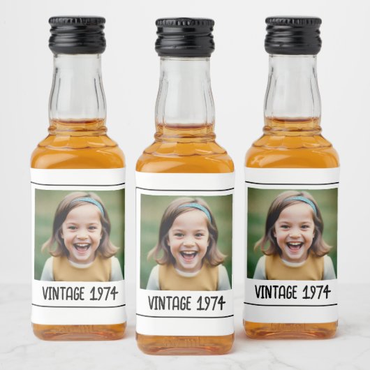  mijlpaal Verjaardag Foto Keepsake Likeurfles Etiket (Flessen)