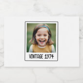  mijlpaal Verjaardag Foto Keepsake Likeurfles Etiket (Enkel label)