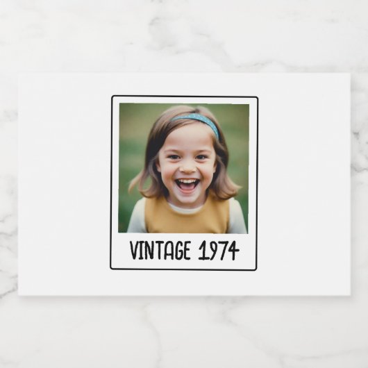  mijlpaal Verjaardag Foto Keepsake Likeurfles Etiket (Enkel label)