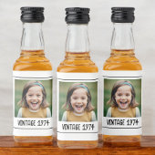  mijlpaal Verjaardag Foto Keepsake Likeurfles Etiket