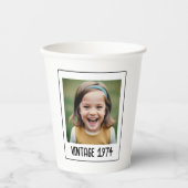  mijlpaal Verjaardag Foto Keepsake Papieren Bekers (Voorkant)