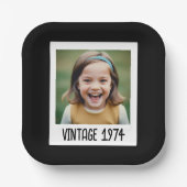  mijlpaal Verjaardag Foto Keepsake Papieren Bordje (Voorkant)