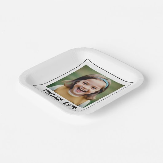  mijlpaal Verjaardag Foto Keepsake Papieren Bordje (Gebogen)