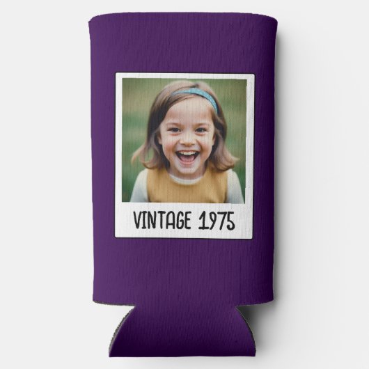  mijlpaal Verjaardag Foto Keepsake Seltzer Blikjeskoeler (Achterkant)