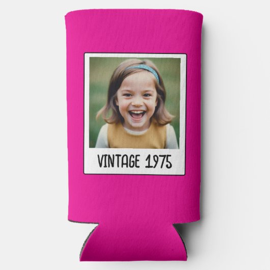  mijlpaal Verjaardag Foto Keepsake Seltzer Blikjeskoeler (Achterkant)