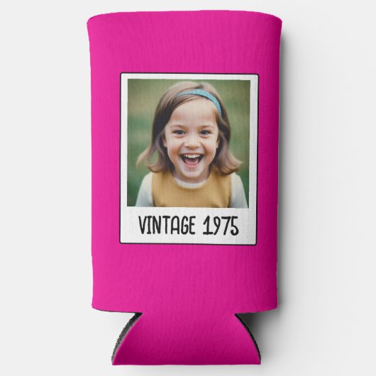  mijlpaal Verjaardag Foto Keepsake Seltzer Blikjeskoeler (Voorkant)