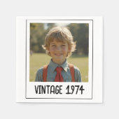  mijlpaal Verjaardag Foto Keepsake Servet (Voorkant)