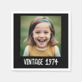  mijlpaal Verjaardag Foto Keepsake Servet (Voorkant)