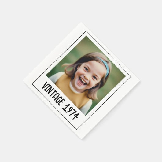  mijlpaal Verjaardag Foto Keepsake Servet (Hoek)