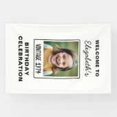 mijlpaal Verjaardag Foto Keepsake Spandoek (Horizontaal)
