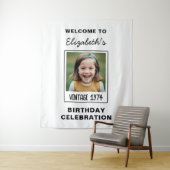 mijlpaal Verjaardag Foto Keepsake Wandkleed (In situ)