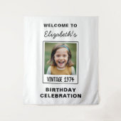 mijlpaal Verjaardag Foto Keepsake Wandkleed (Voorkant)